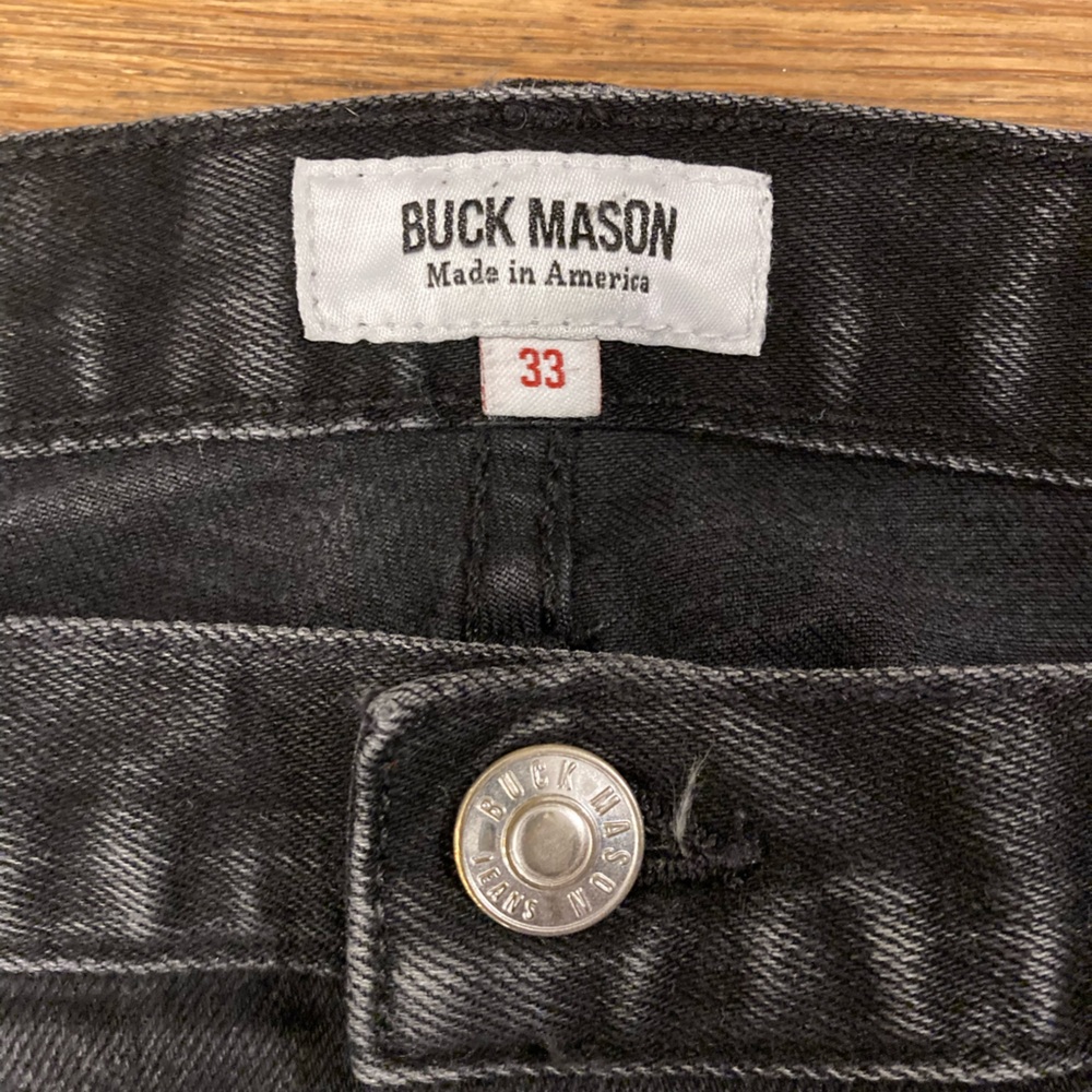 Buck Mason Black washed slim jean (made America)